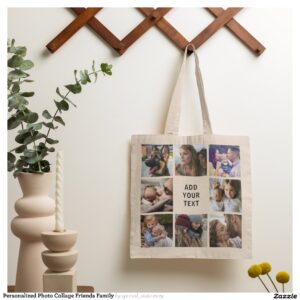Personalized Photo Collage Friends Family Tote Bag