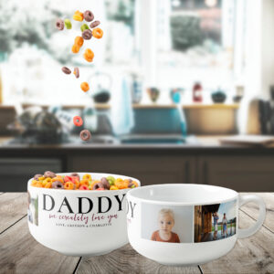 Cerealsly Love You Dad's Cereal 4 Photo Bowl