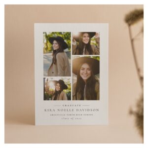 Photo collage simple graduation announcement