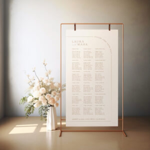 Modern Minimalist Arch Wedding Seating Charts