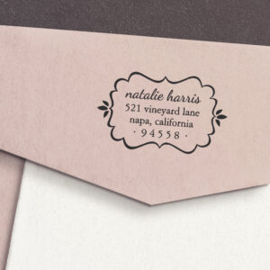 Flourish Frame Return Address Stamp