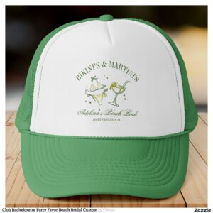 Club Bachelorette Party Favor Beach Bridal Custom Trucker Hat