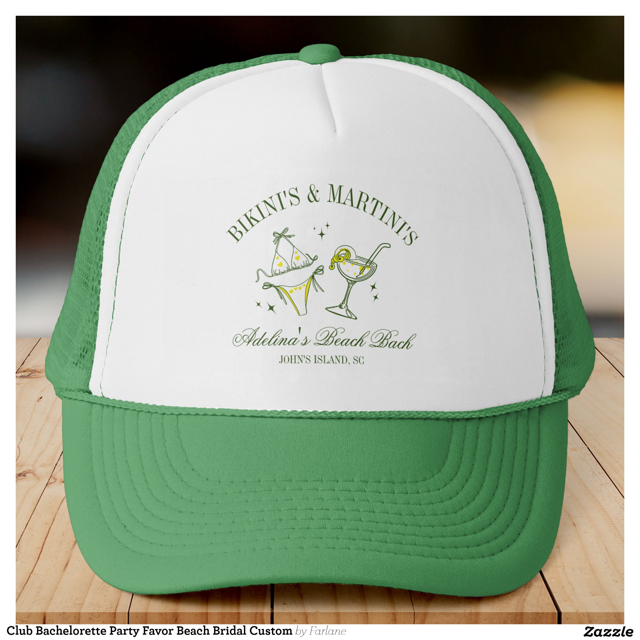 Club Bachelorette Party Favor Beach Bridal Custom Trucker Hat