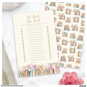 He Said She Said Bridal Game