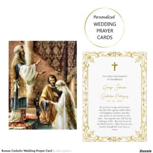 Roman Catholic Wedding Prayer Card