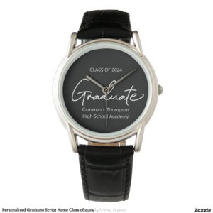 Personalized Graduate Script Name Class of 2024 Watch