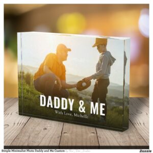 Simple Minimalist Photo Daddy and Me Custom