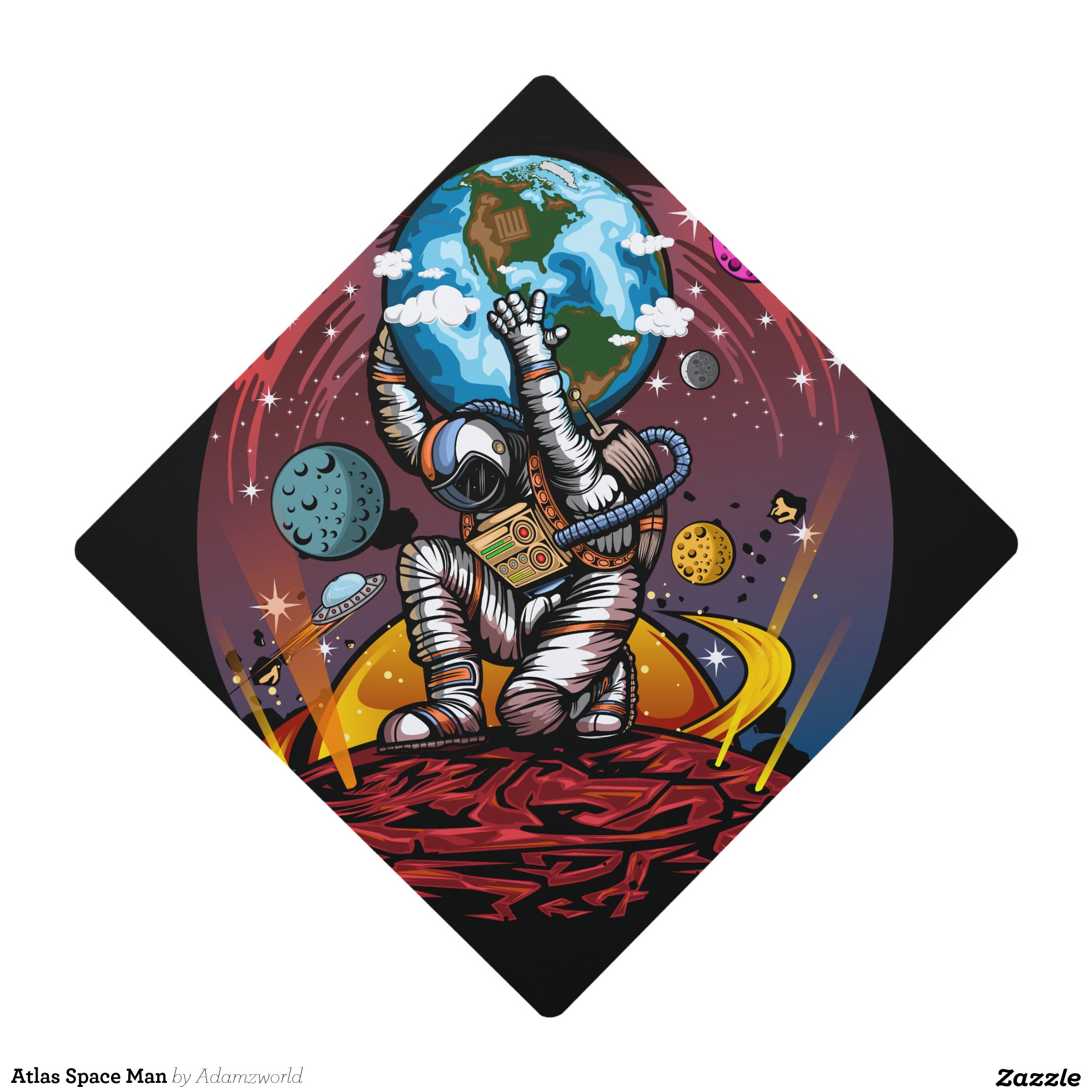 Atlas Space Man Graduation Cap Topper