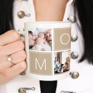 Modern Mommy Photo Collage Custom Giant Coffee Mug