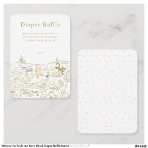 Winnie the Pooh 100 Acre Wood Diaper Raffle Insert