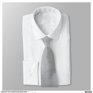 Luxury Tie in gold and gray tone