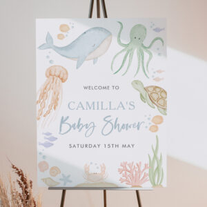 Under The Sea Baby Shower 18x24" Welcome Sign