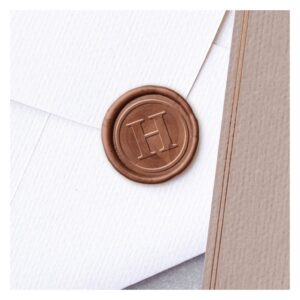 Bold Simple Round Monogram Wax Seal Sticker