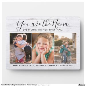 Nana Mother's Day Grandchildren Photo Collage Plaque