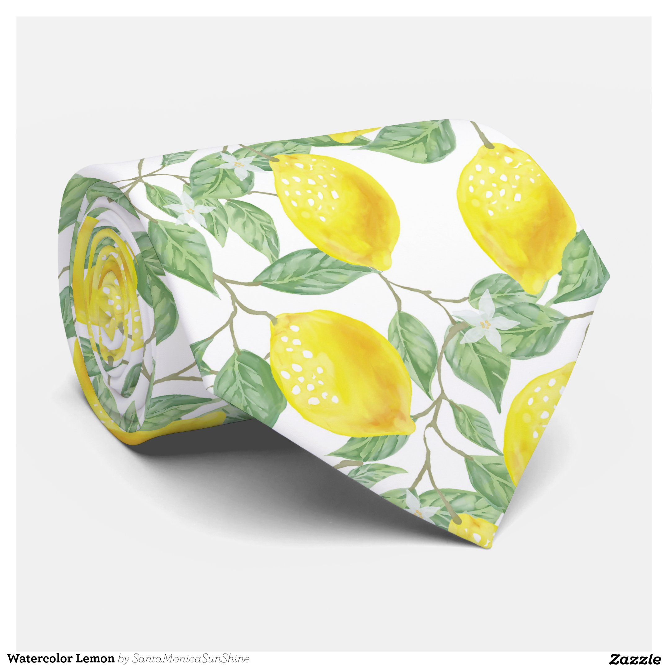 Watercolor Lemon Tie