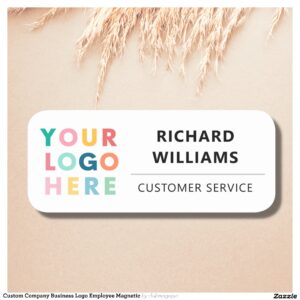 Custom Company Business Logo Employee Magnetic Name Tag
