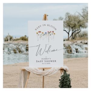 Wildflower Welcome Baby In Bloom Baby Shower Foam Board