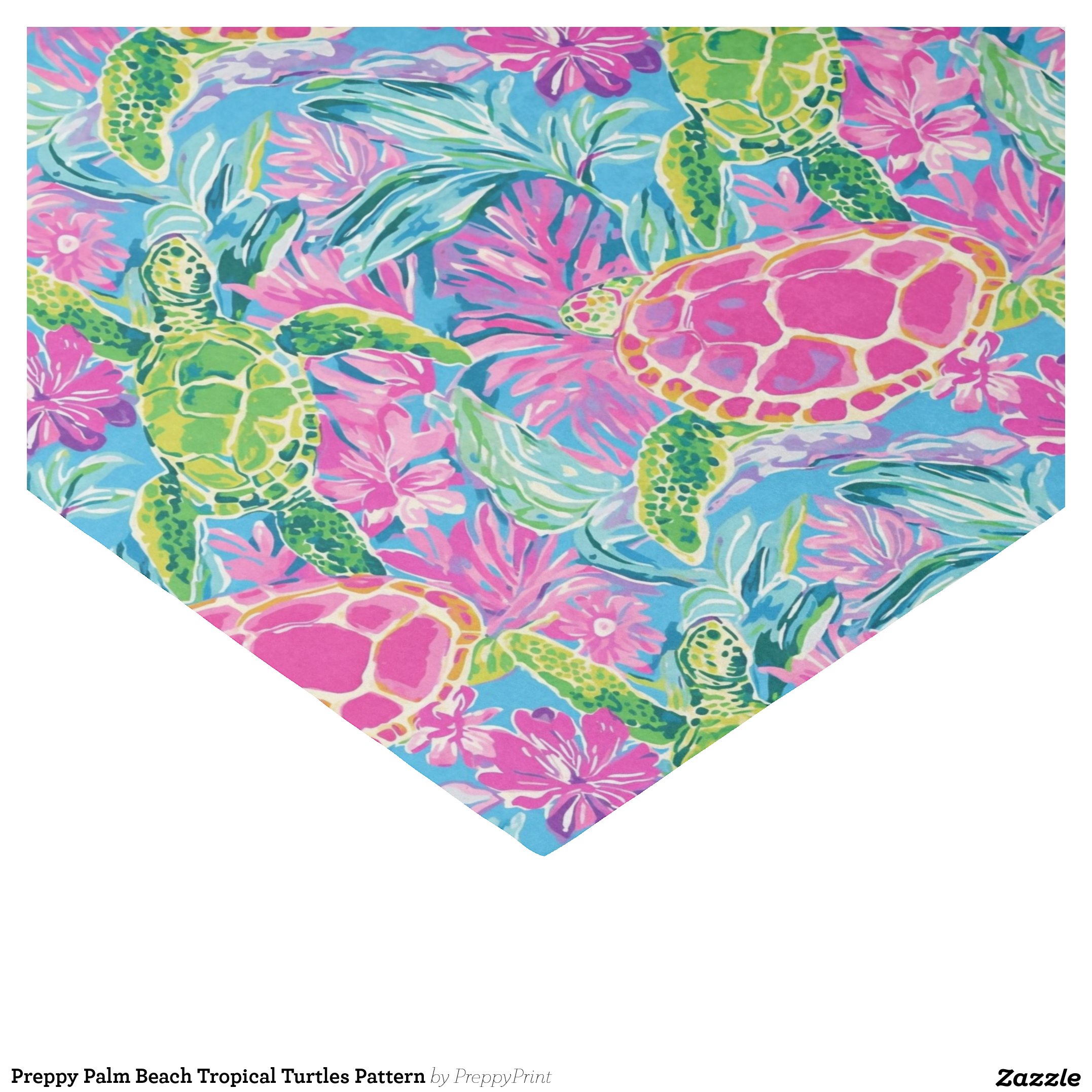 Preppy Palm Beach Tropical Turtles Pattern Tissue Paper