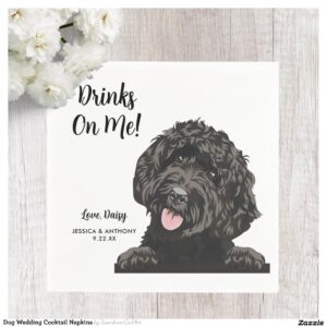 Dog Wedding Cocktail Napkins