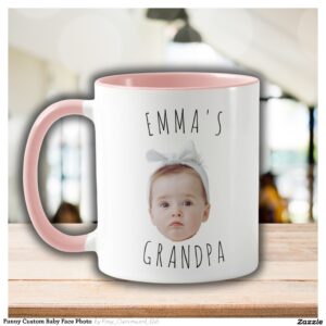 Funny Custom Baby Face Photo Mug