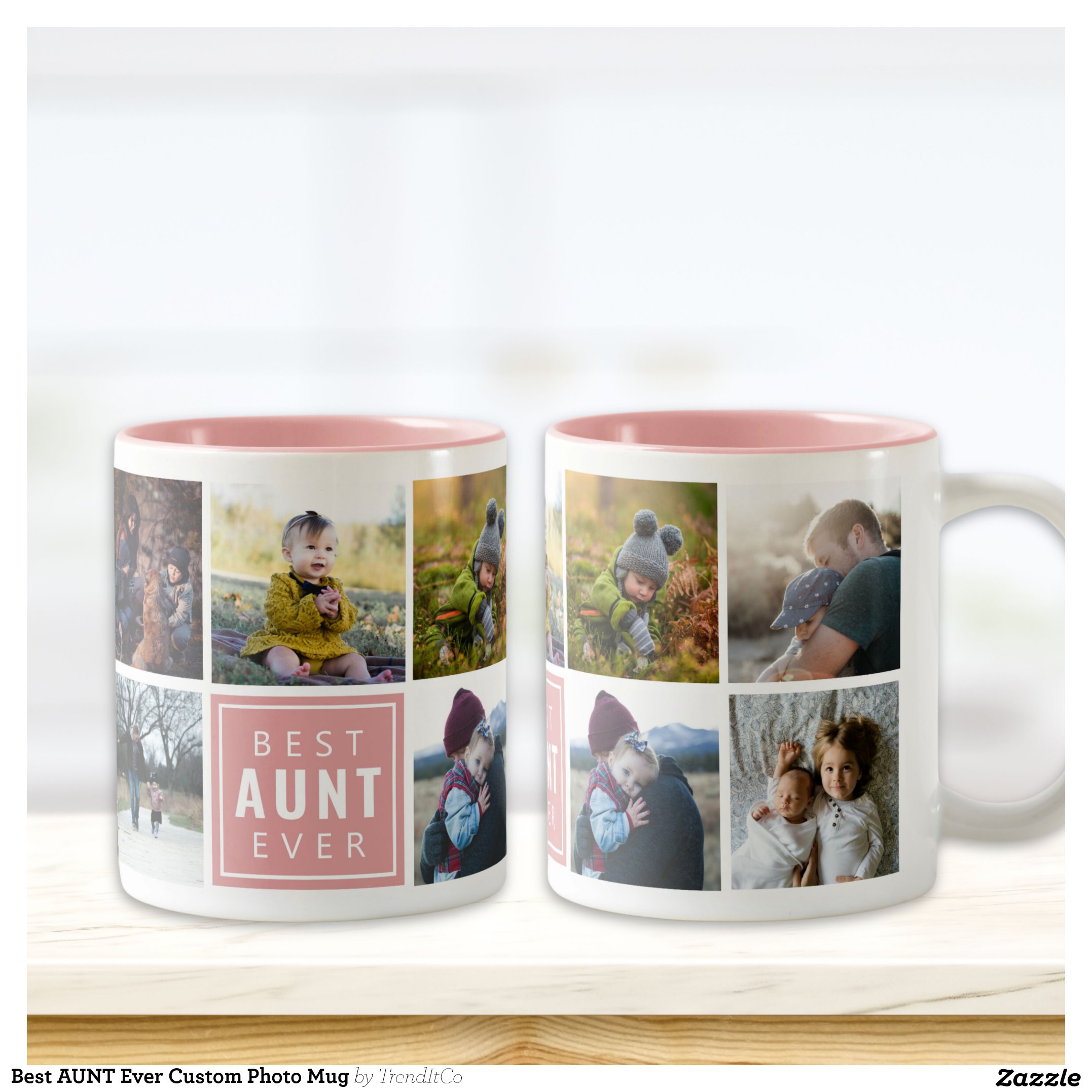 Best AUNT Ever Custom Photo Mug