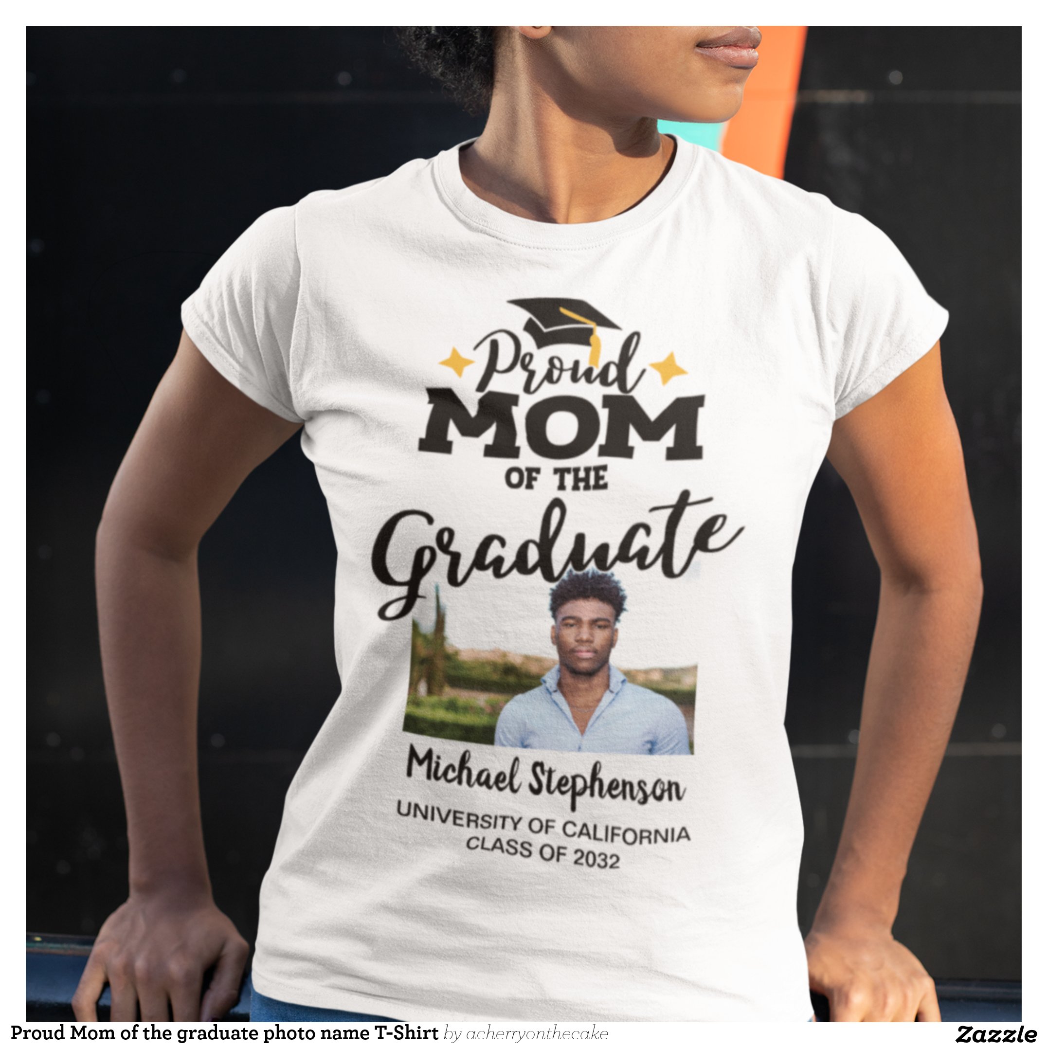 Proud Mom of the graduate photo name T-Shirt