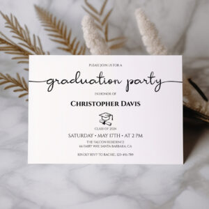 Graduation Party Details Card, Mini Graduation Invitation