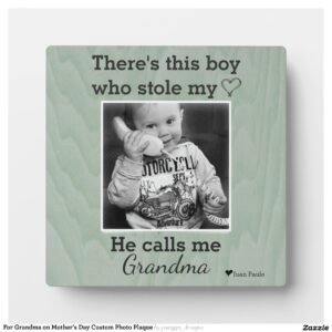 For Grandma on Mother's Day Custom Photo Plaque