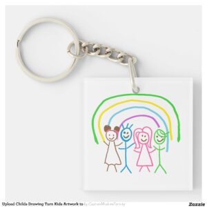 Upload Childs Drawing Turn Kids Artwork to Keychain