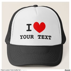 I heart custom I love trucker hat