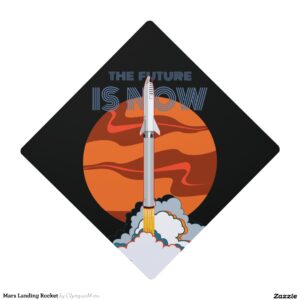 Mars Landing Rocket Graduation Cap Topper