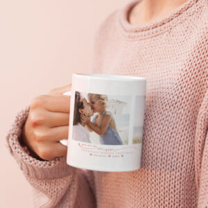Best Mom Hand Written Three Photo Collage Coffee Mug