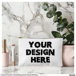 Custom Cosmetic Travel Makeup Girls Women Birthday Accessory Pouch