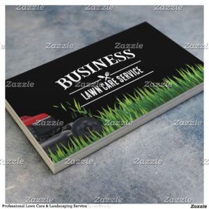 Professional Lawn Care & Landscaping Service Business Card