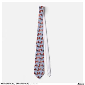 AMERICAN FLAG / CANADIAN FLAG TIE