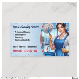 House Cleaning Service Business Cards