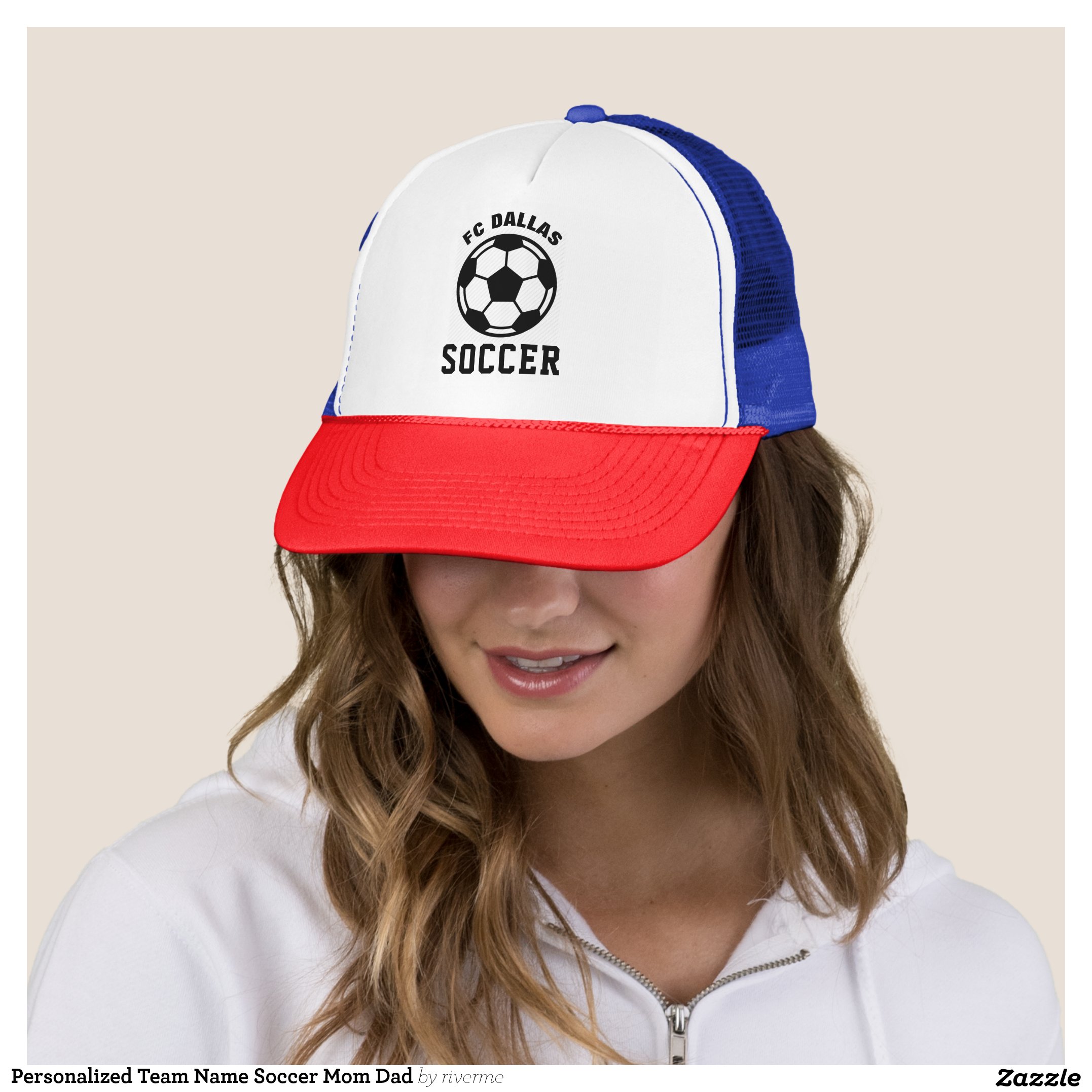 Personalized Team Name Soccer Mom Dad Trucker Hat