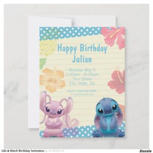 Lilo & Stitch Birthday Invitation