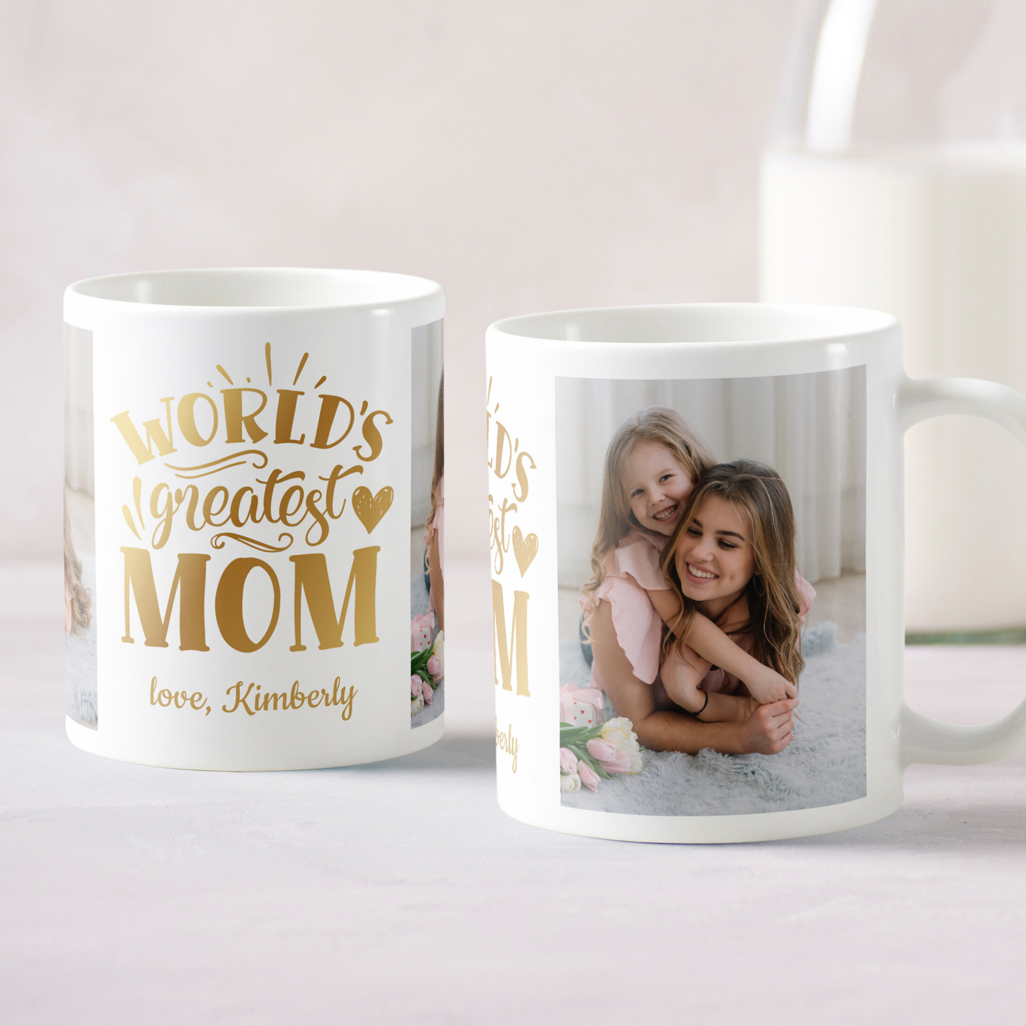 World's Greatest Mom Personalized Photo Collage Coffee Mug