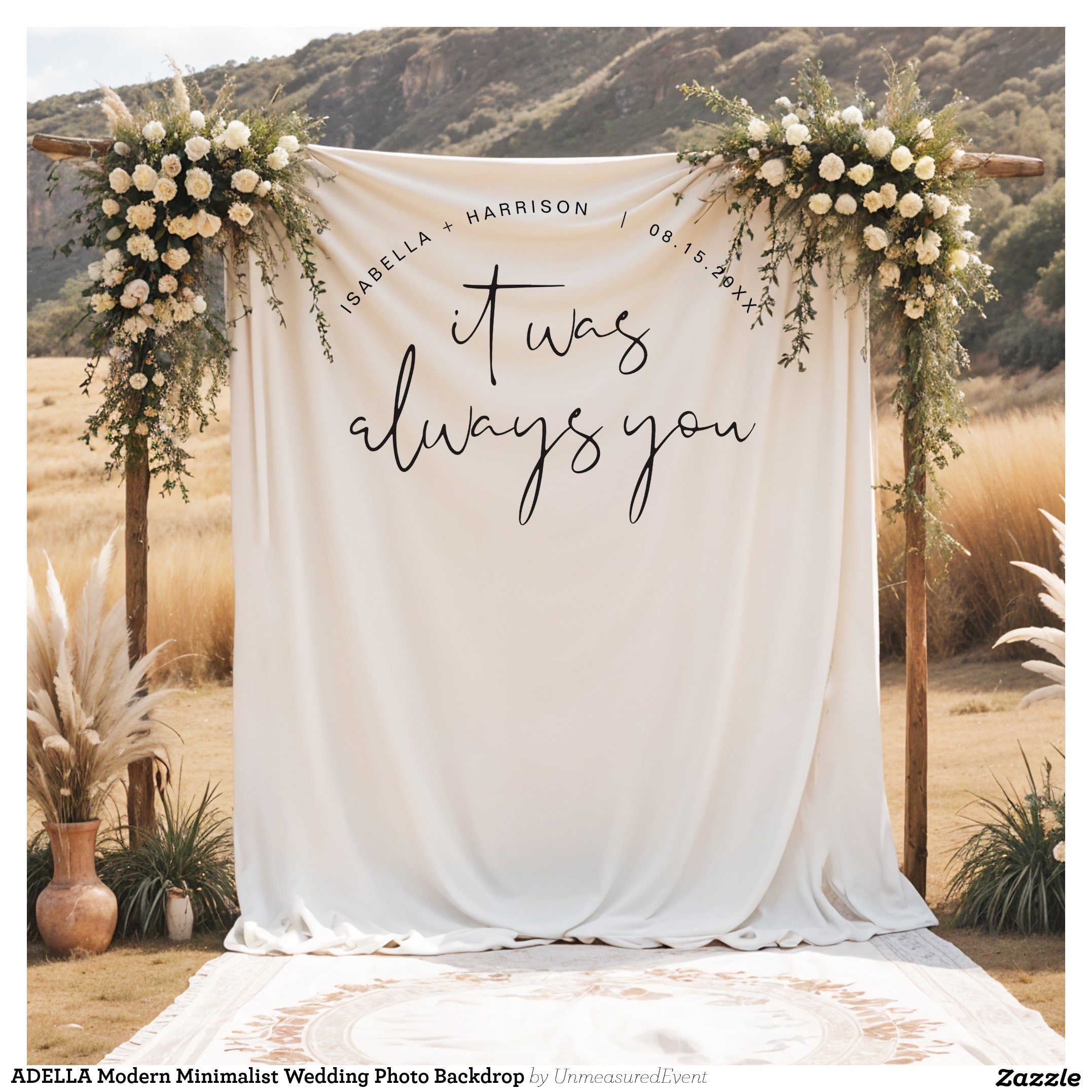 ADELLA Modern Minimalist Wedding Photo Backdrop
