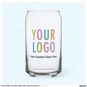 Custom Beer Can Pint Glass with Logo Promotional