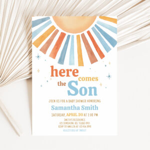 Here Comes the Son Baby Shower Invitation