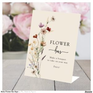 Boho Flower Bar Sign
