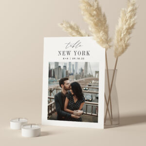 Wedding Travel Destination Photo Table Number