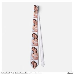 Modern Family Photo Custom Personalized Neck Tie