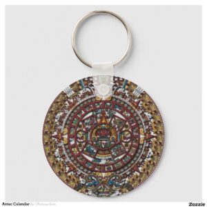 Aztec Calendar Keychain