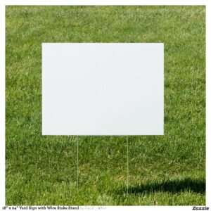 18" x 24" Yard Sign with Wire Stake Stand