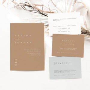 Elegant Minimalist Ivory Wedding Invitation